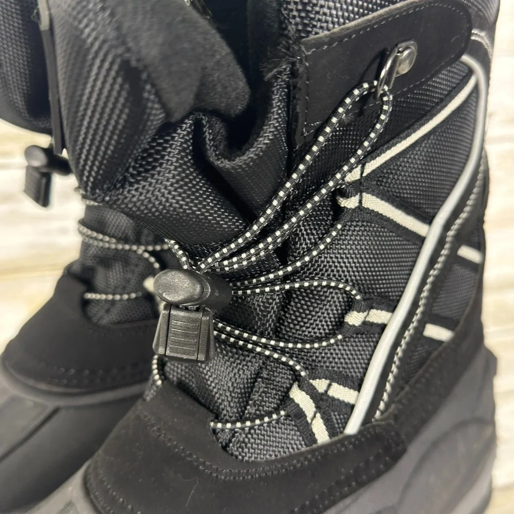 Arctic Shield Balto Boots Men's Size 8 Black Ski‎ Winter Snow Reflective Stripes